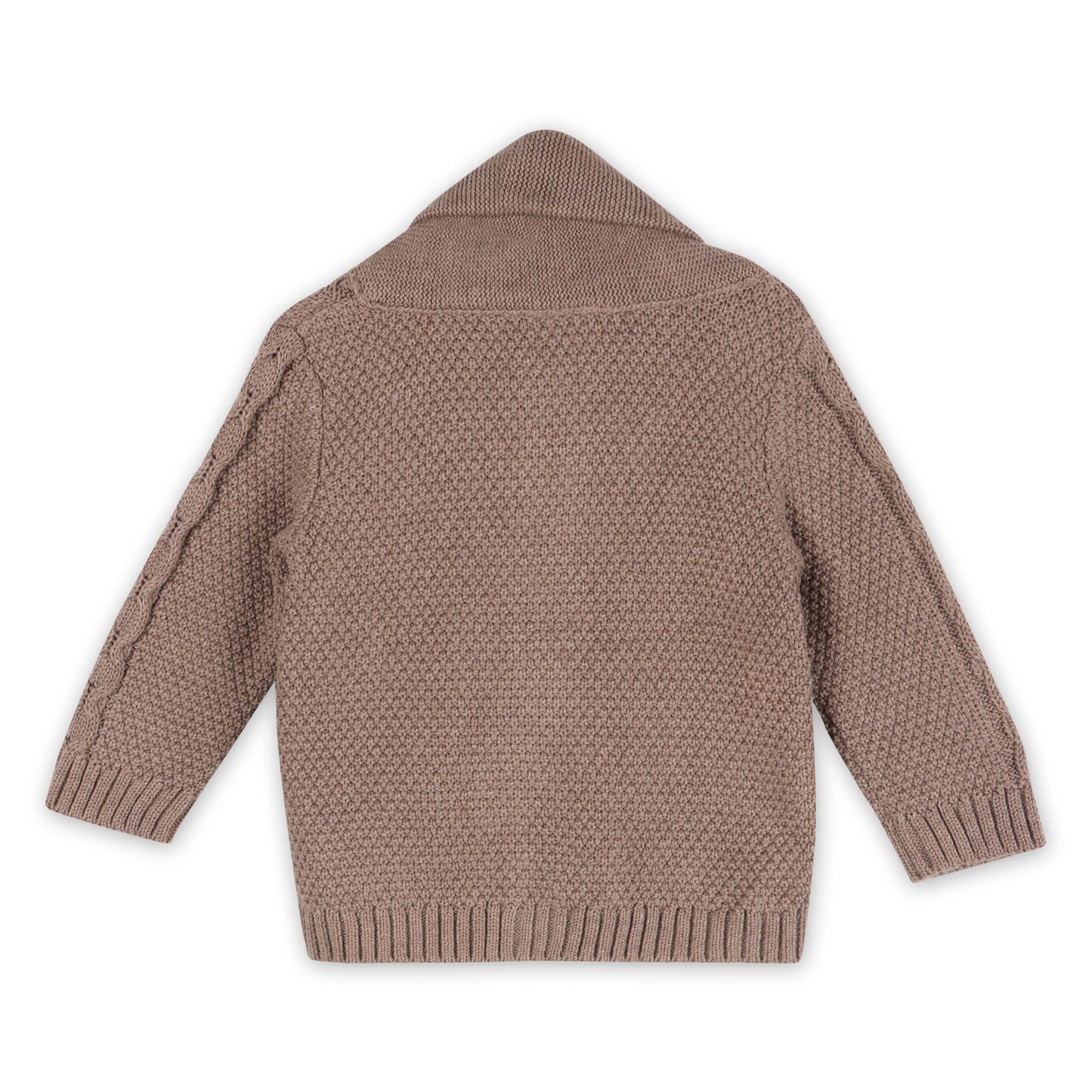 Shawl Collar Cable Knit Baby Cardigan Sweater (Organic)