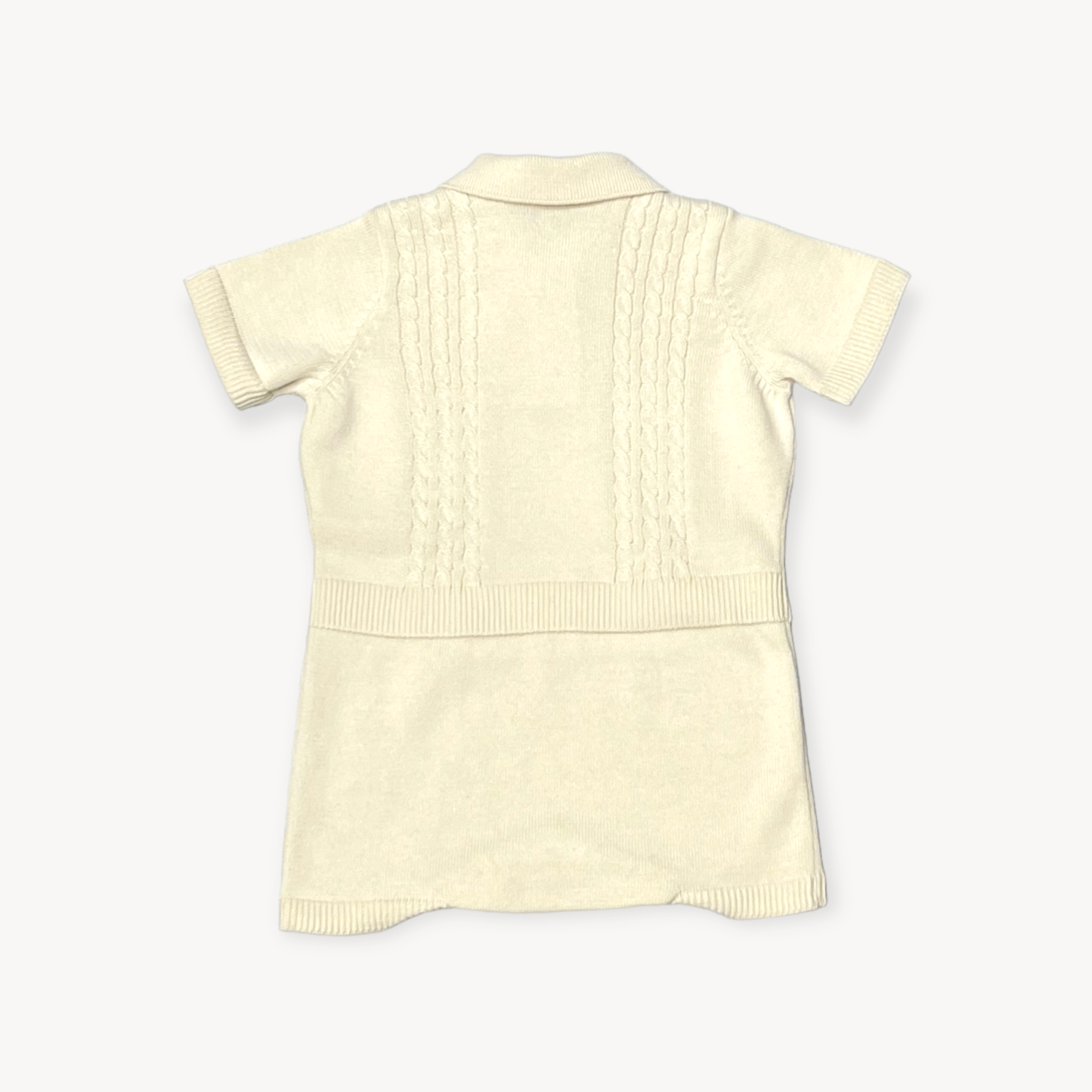 Milan Collar & Cable Knit Baby Bodysuit (Organic)