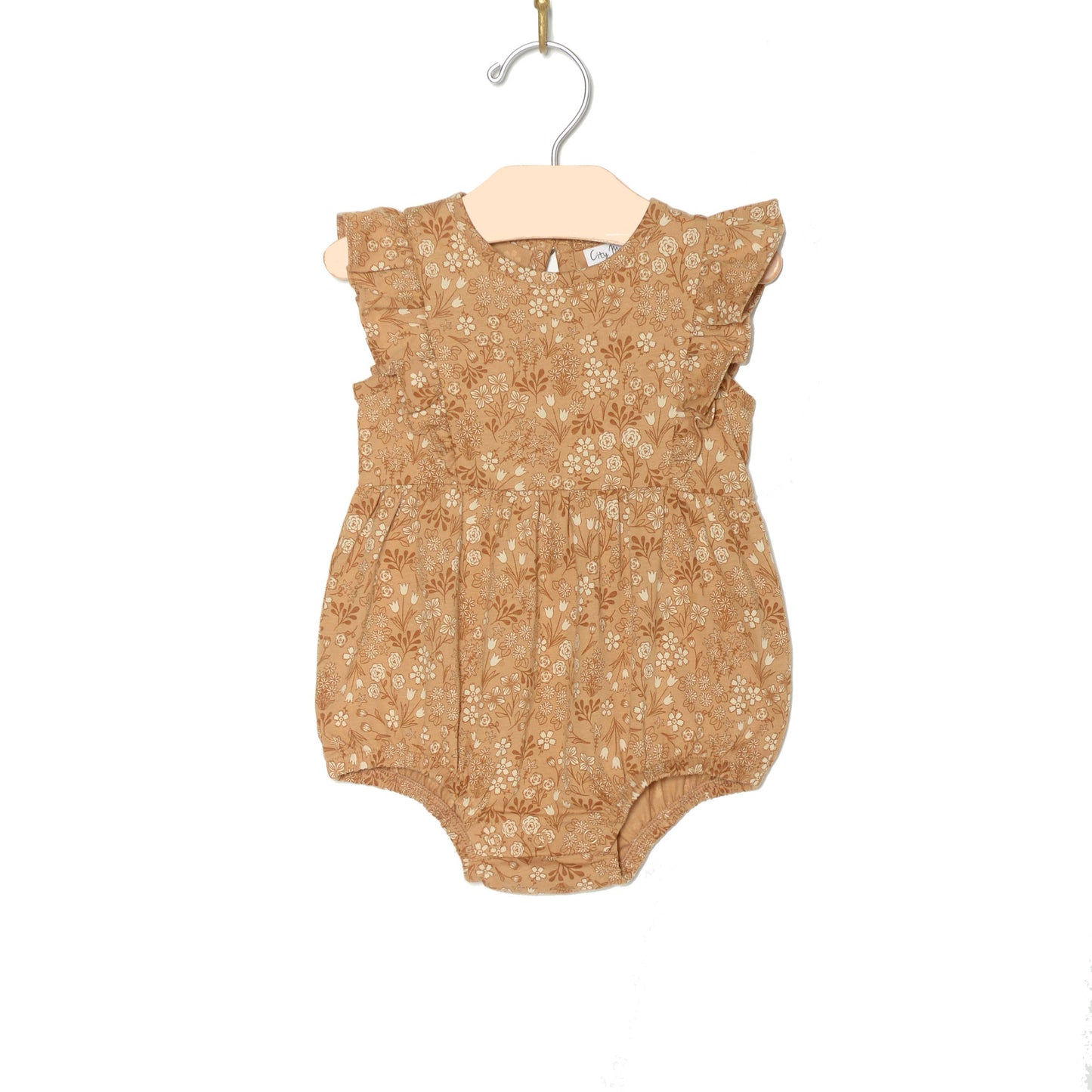 Flutter Front Romper - Golden Garden