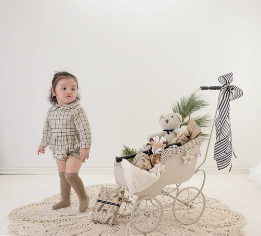 Plaid Cotton Romper