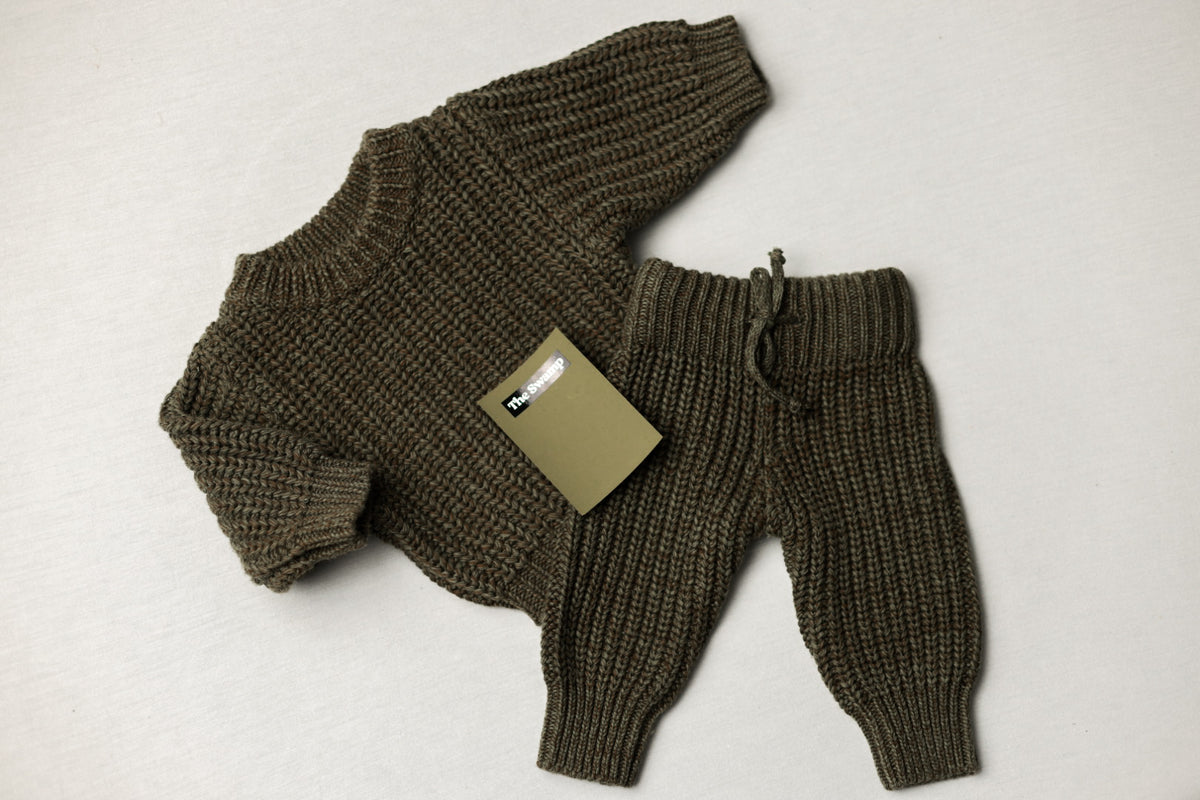 Chunky Knit Sweater + Pants Set