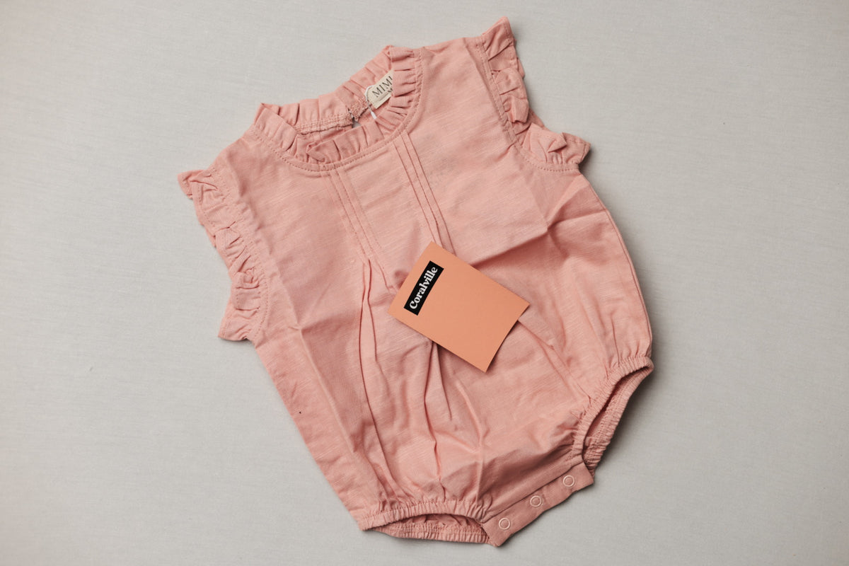 The Daphne-Cotton Candy- Organic Linen Blend Romper