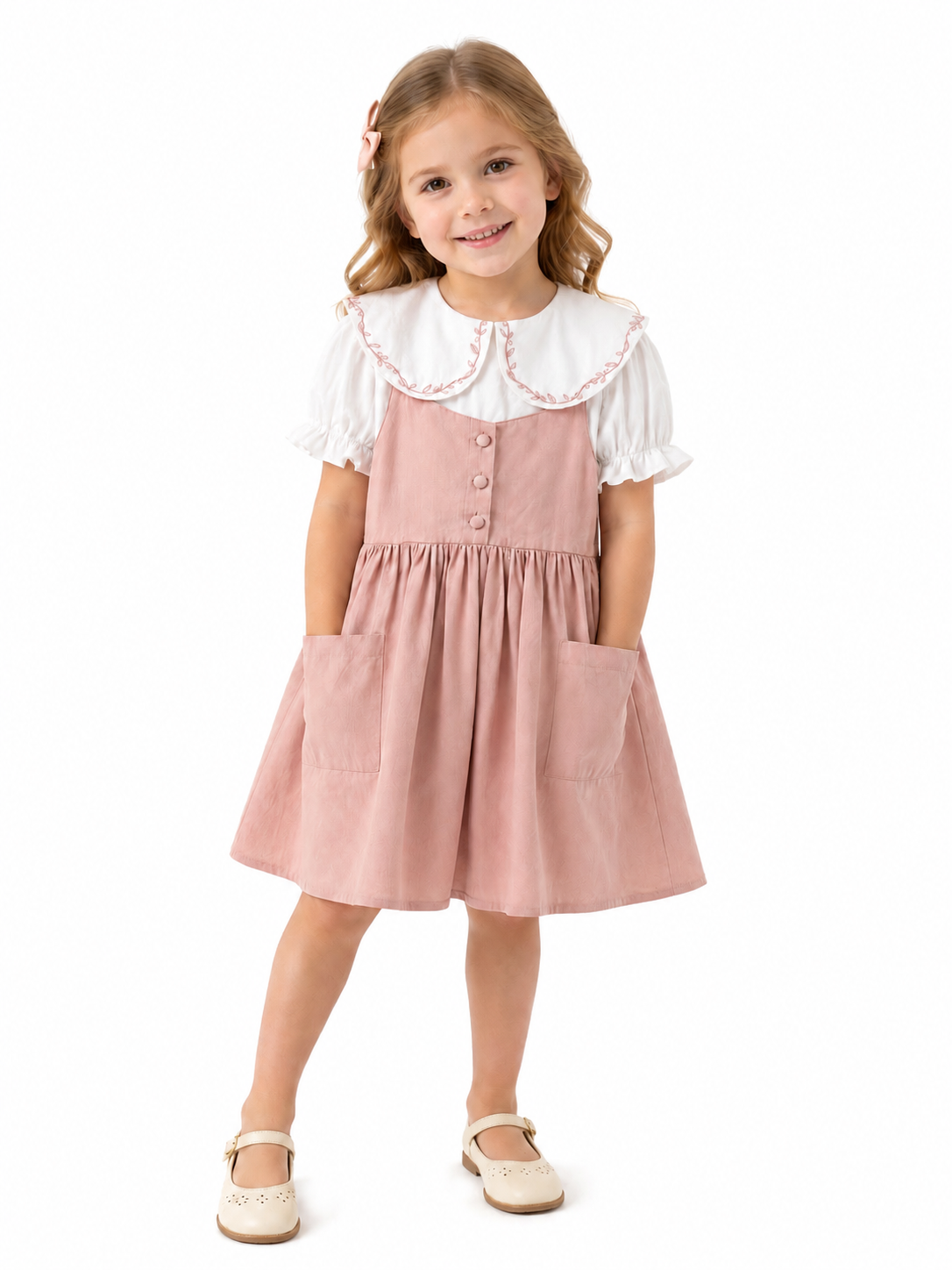Emmeline Blouse – Blush Embroidery