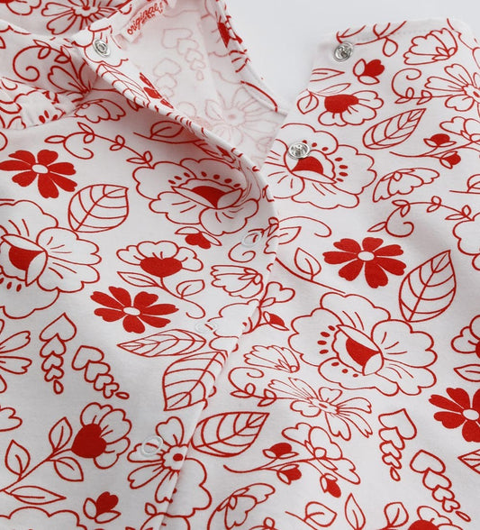 Red-White Short-Sleeved T-Shirt - Multi