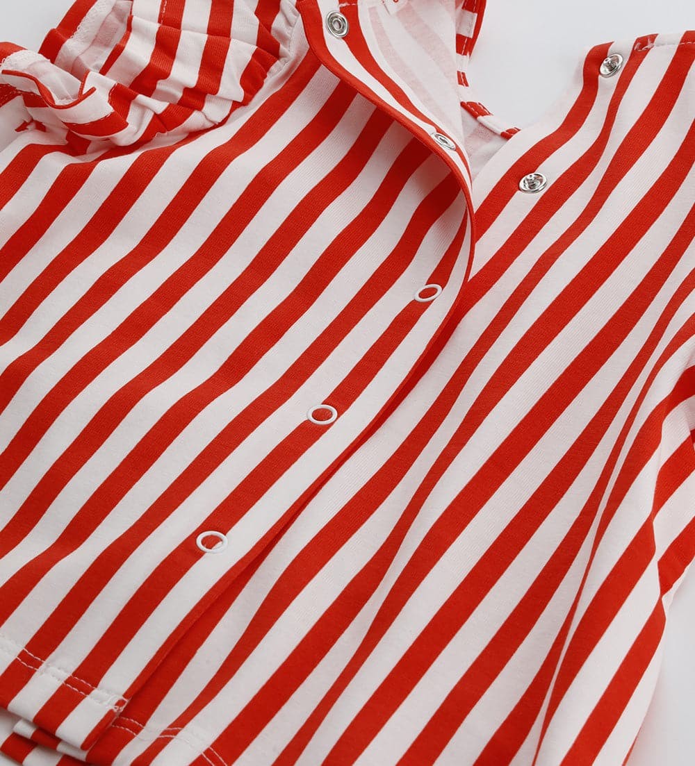 Red-White Short-Sleeved T-Shirt