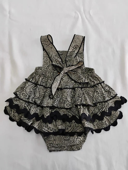 Black and White Racerback Romper