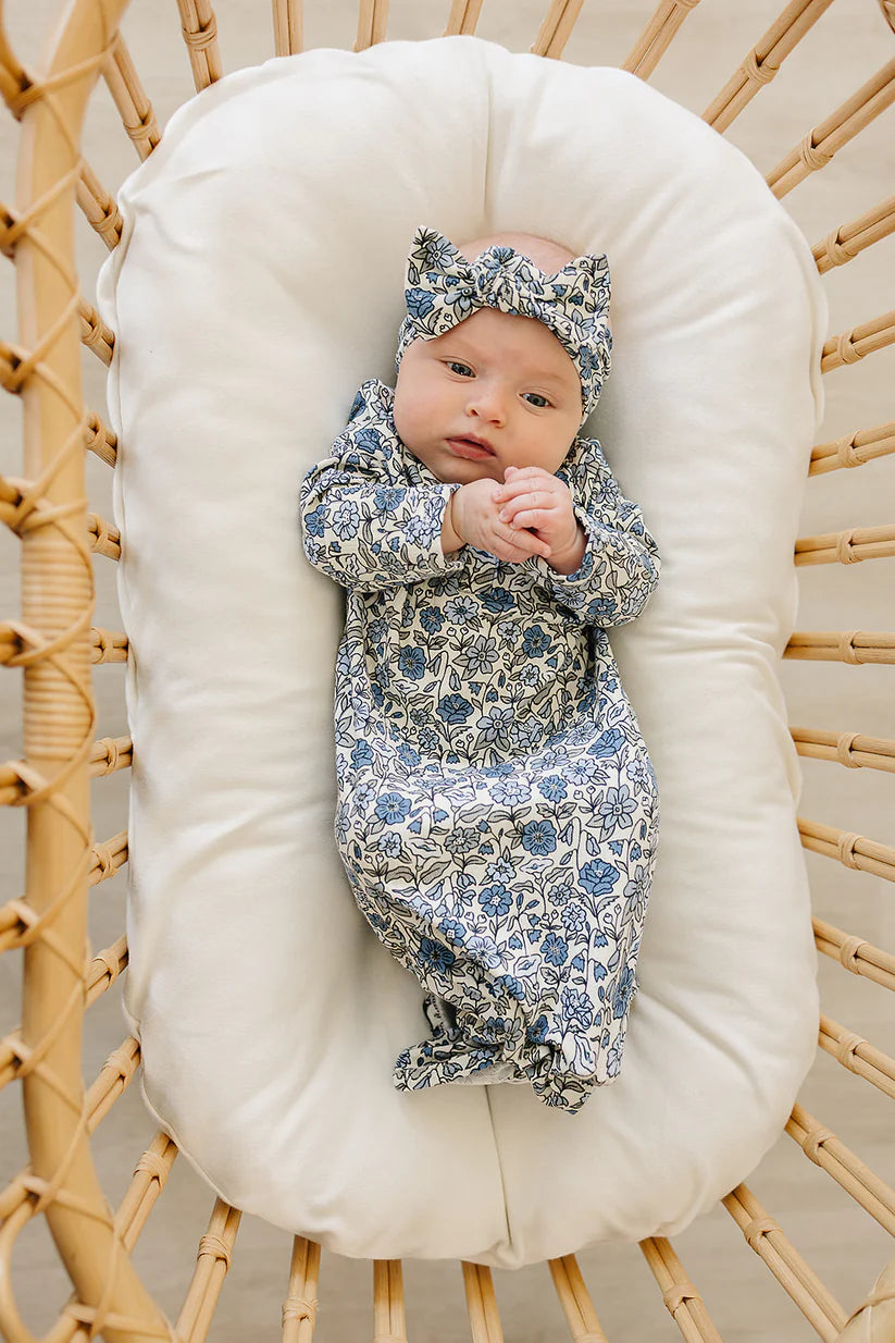 Bluebell Pointelle Bamboo Head Wrap