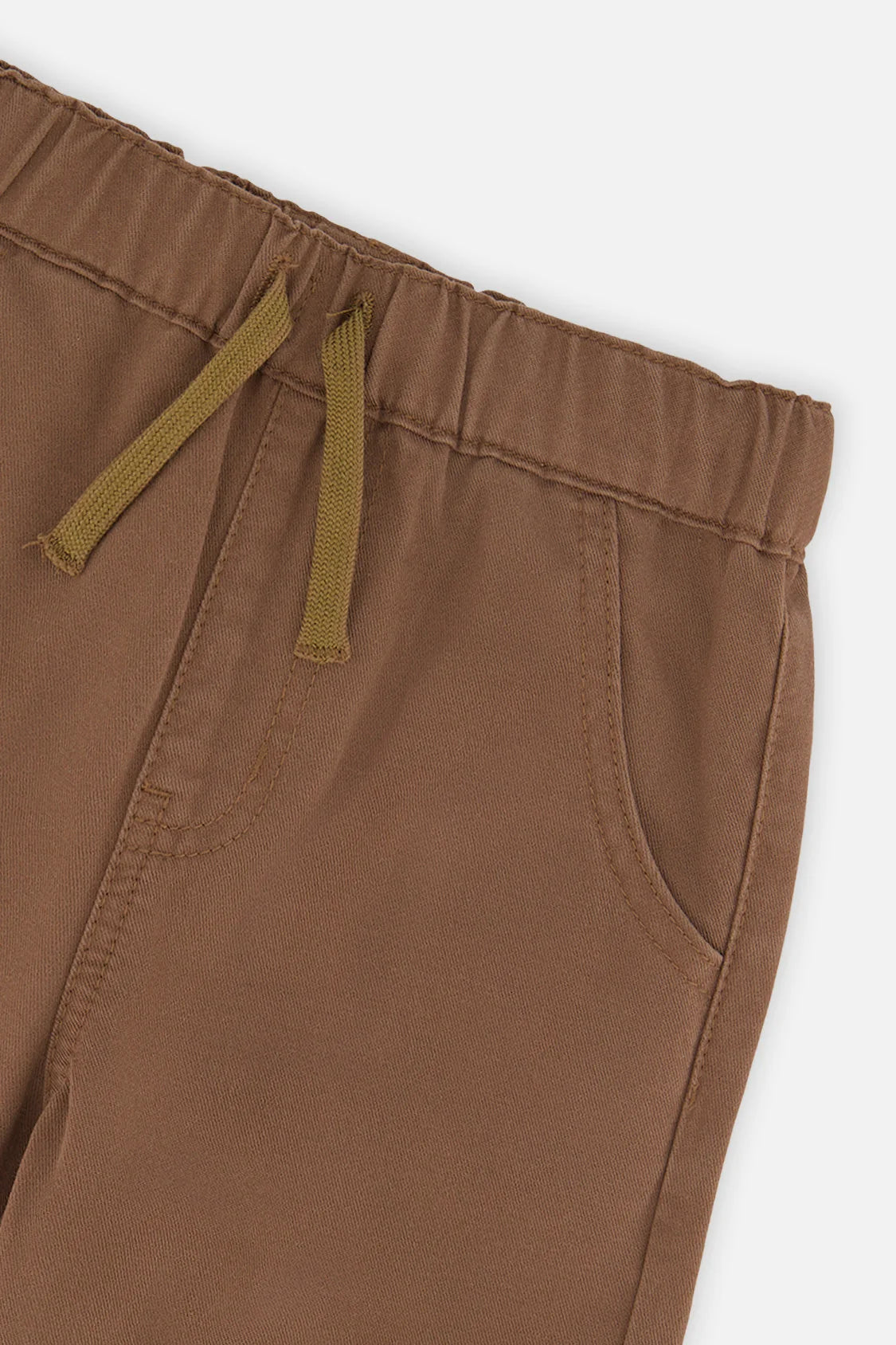 Twill Pants With Cargo Pockets Neutral Brown