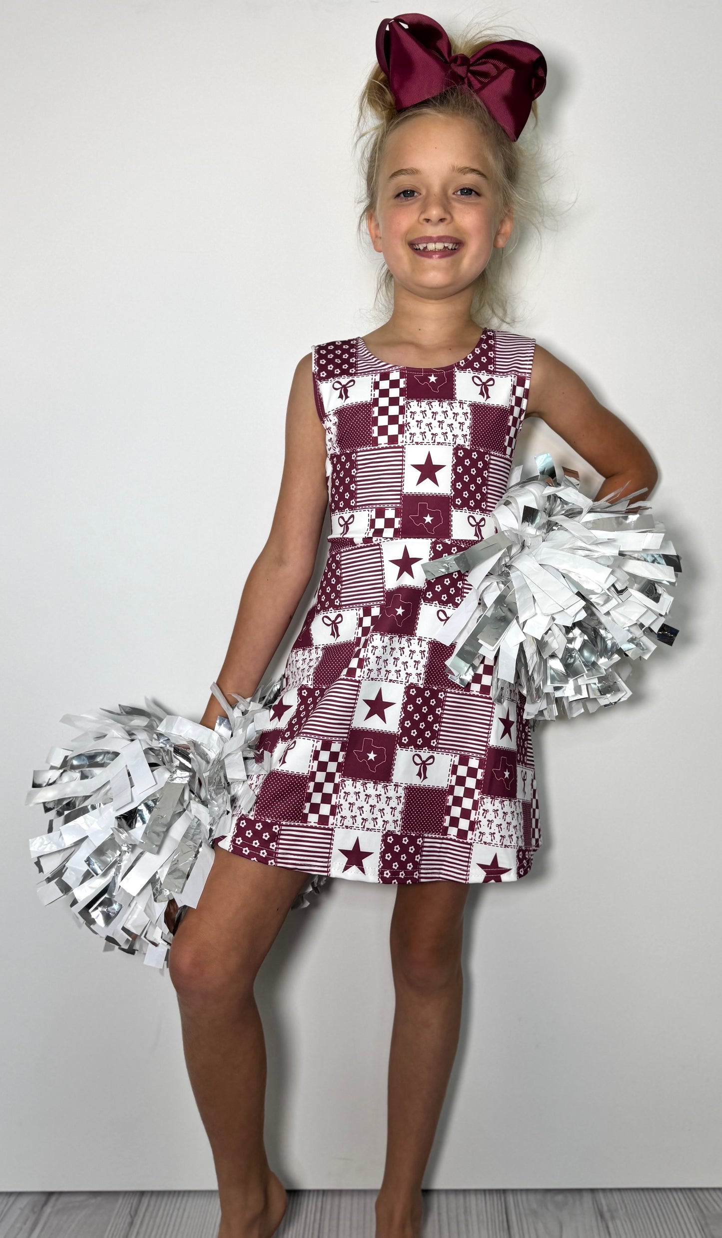 Texas Maroon Girls Athletic Dress