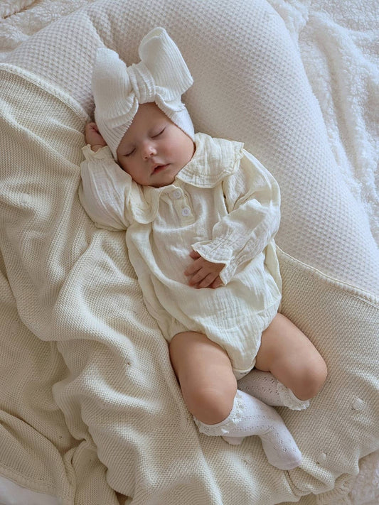 Annie & Charles® linen bloomer with collar