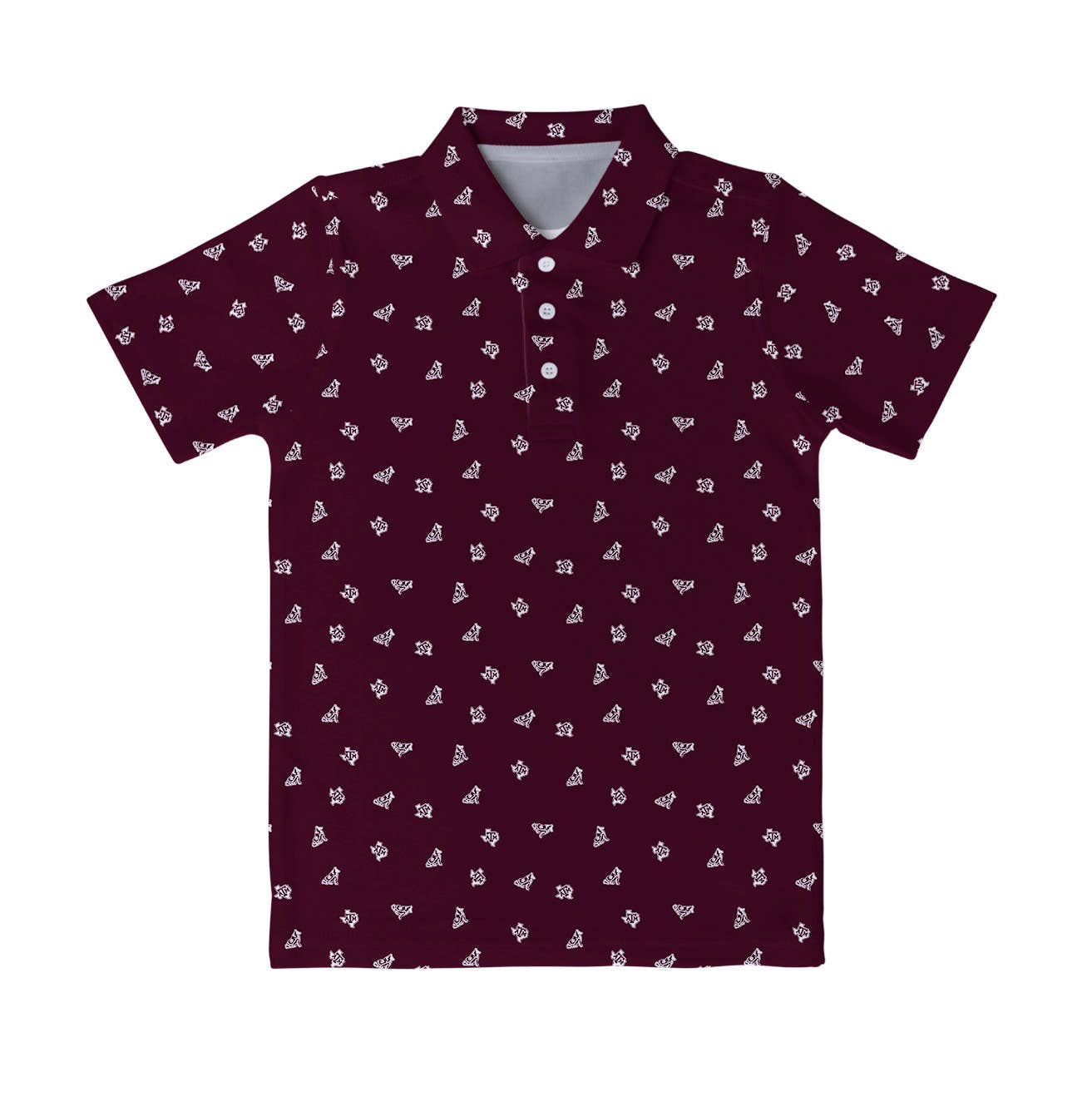 Texas A&M Aggies Repeat Logo Short Sleeve Polo Shirt