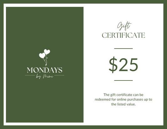 Mondays by Mimi Gift Card