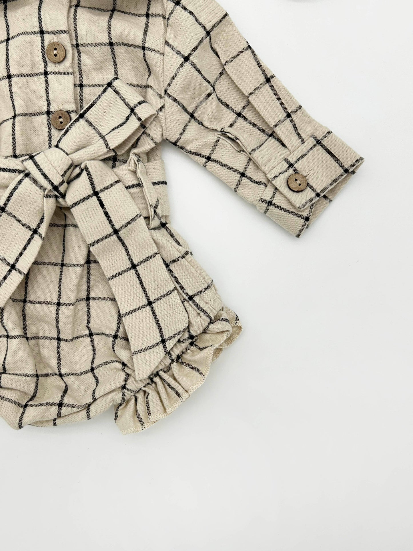 Plaid Cotton Romper