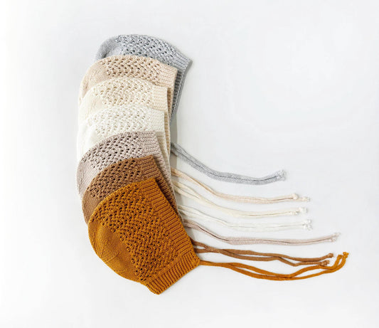 Baby Knit Bonnet Cotton Gender Neutral Hat | Jordan