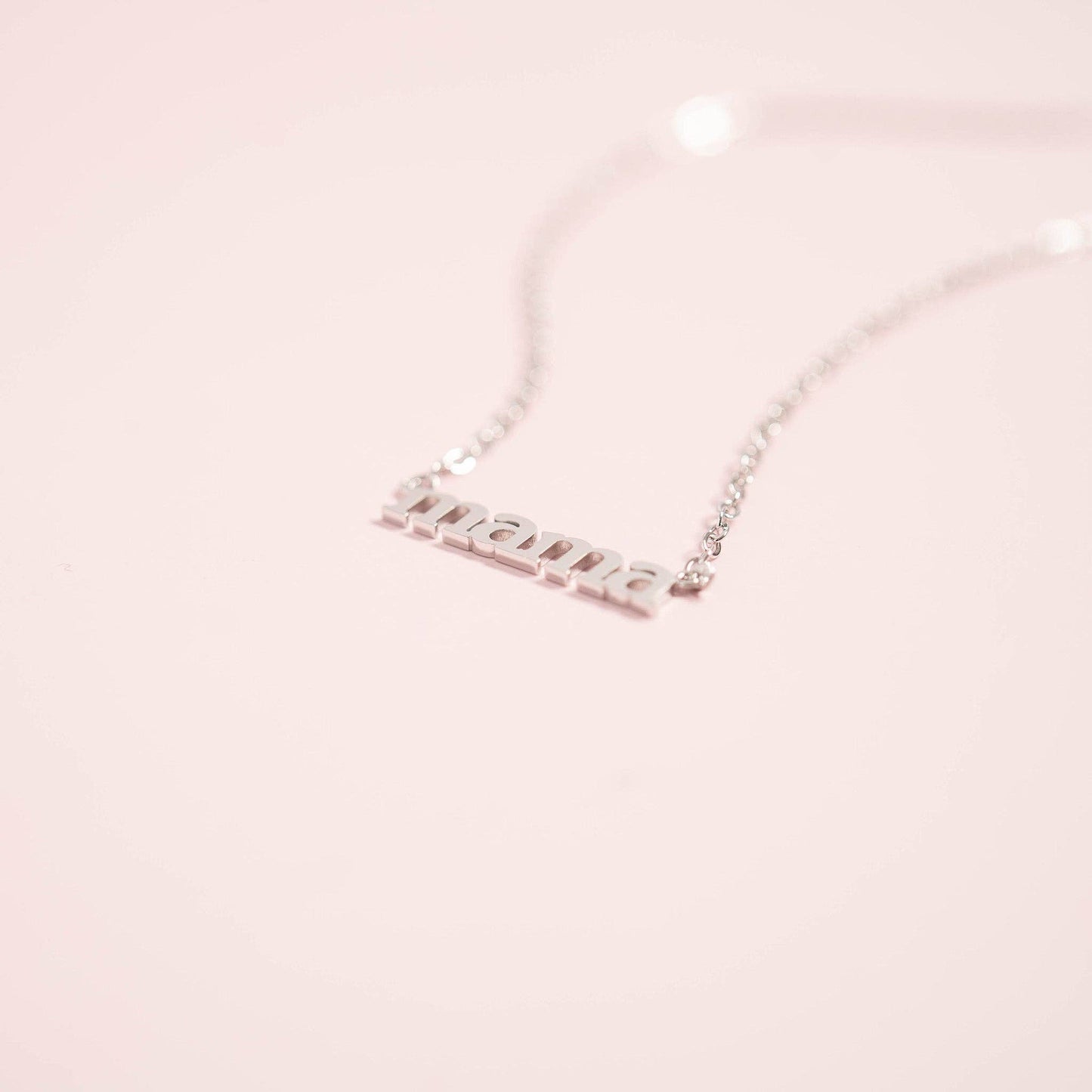 18K Gold PVD Stainless Steel Mama Charm Necklace