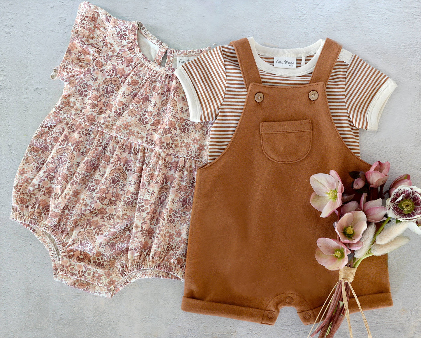 Baby Shortie Overall - Toffee