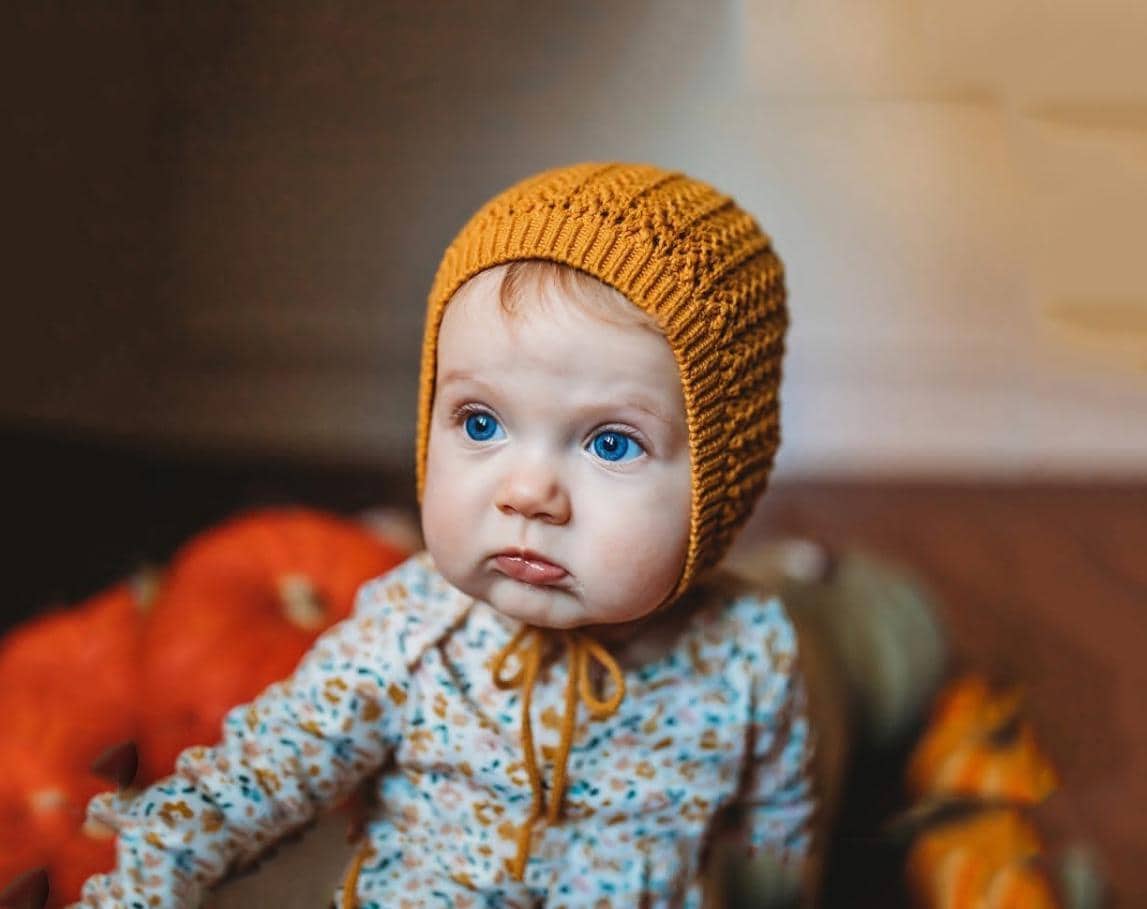 Baby Knit Bonnet Cotton Gender Neutral Hat | Jordan