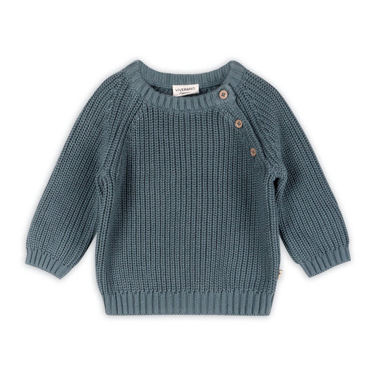 Classic Chunky Knit Baby Pullover Sweater (Organic Cotton)