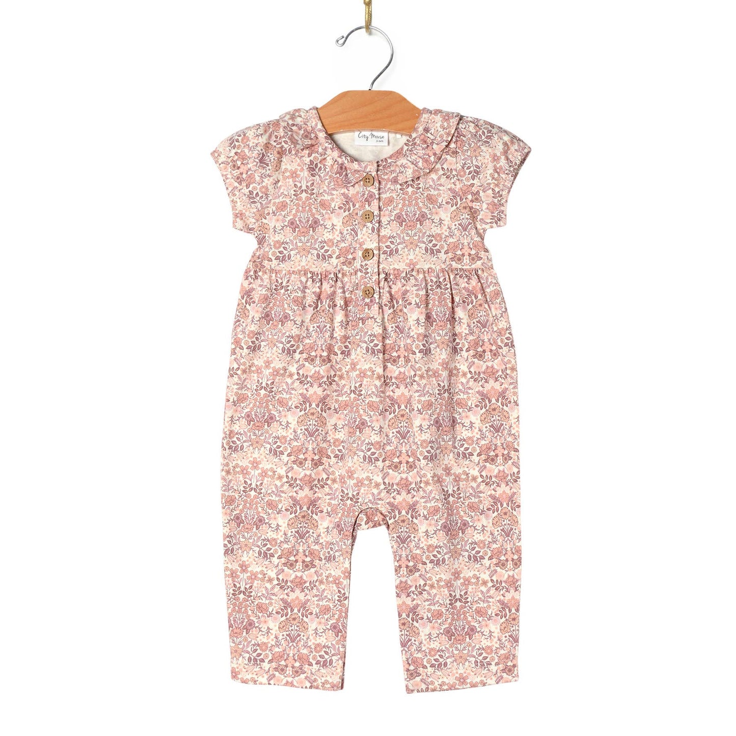 Frill Collar Romper - Spring Bouquet