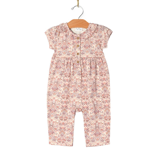 Frill Collar Romper - Spring Bouquet