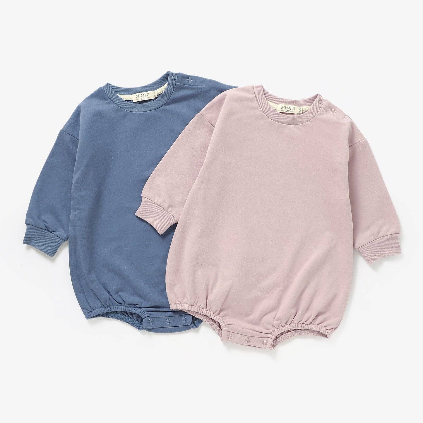 The Marley-Cornflower- long sleeve organic bubble romper