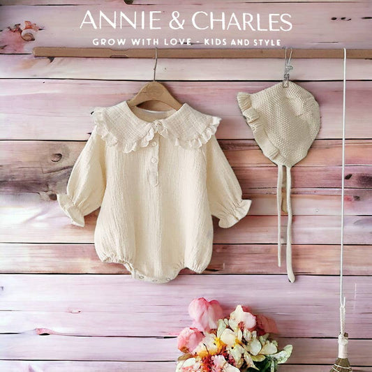 Annie & Charles® linen bloomer with collar