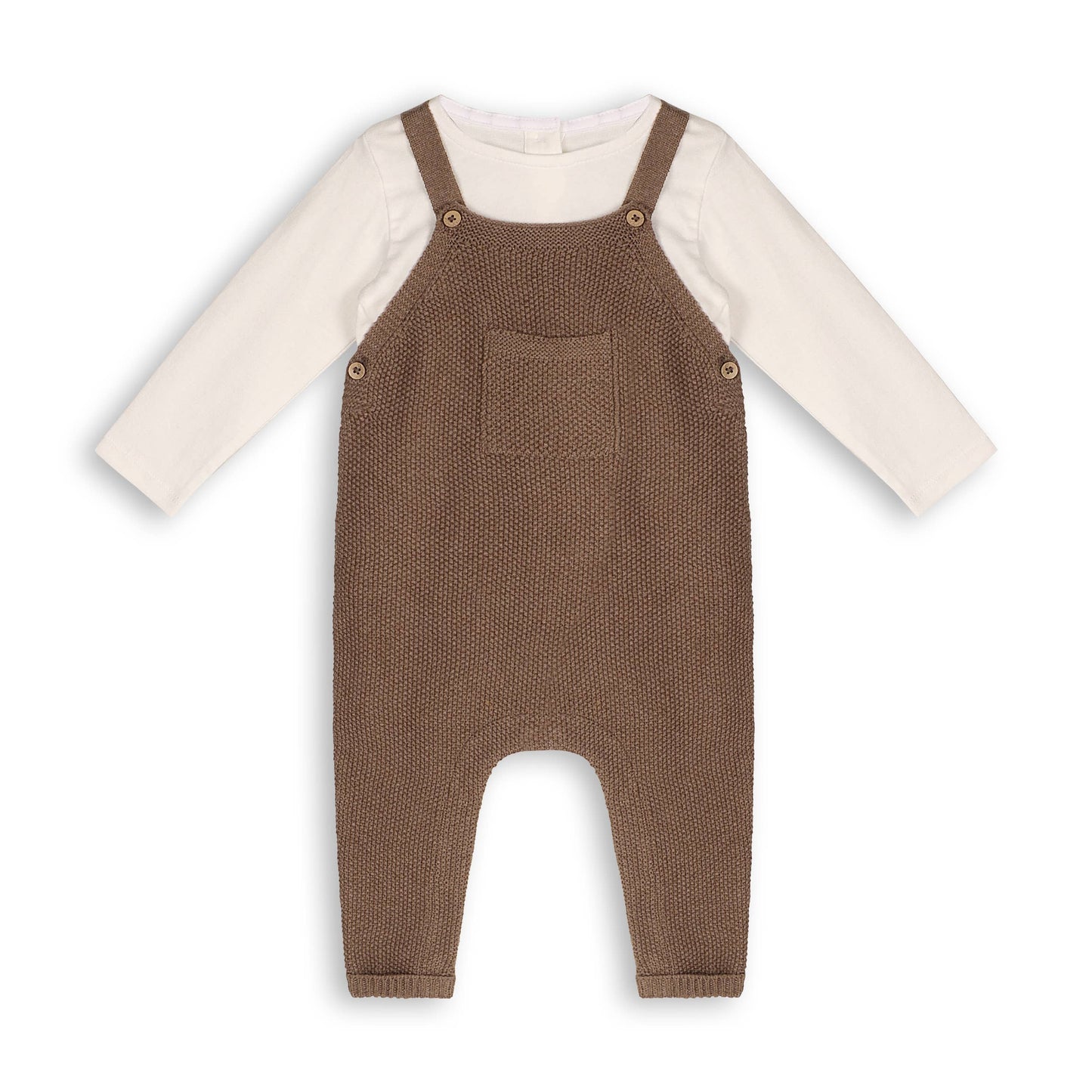 Chunky Sweater Knit Pocket Baby Overall & Bodysuit (Organic)