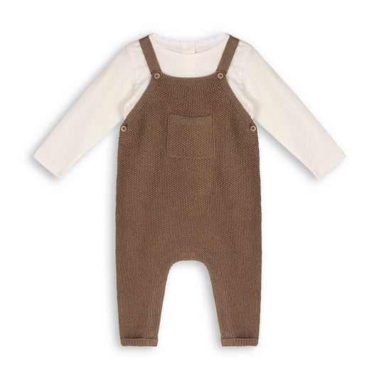 Chunky Sweater Knit Pocket Baby Overall & Bodysuit (Organic)