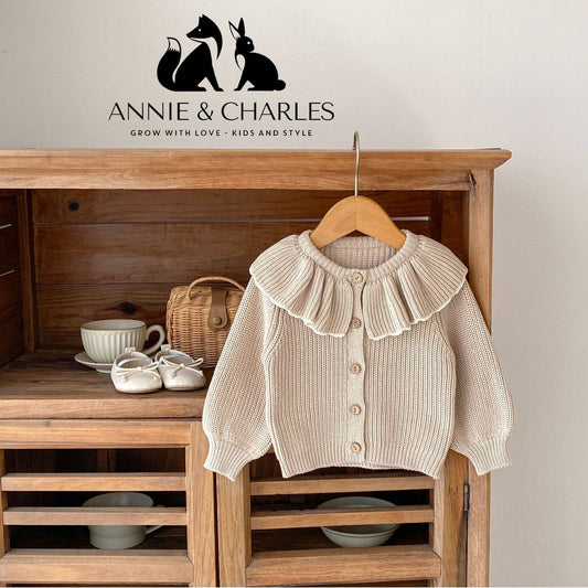 Annie & Charles® knit jacket with collar Amalia