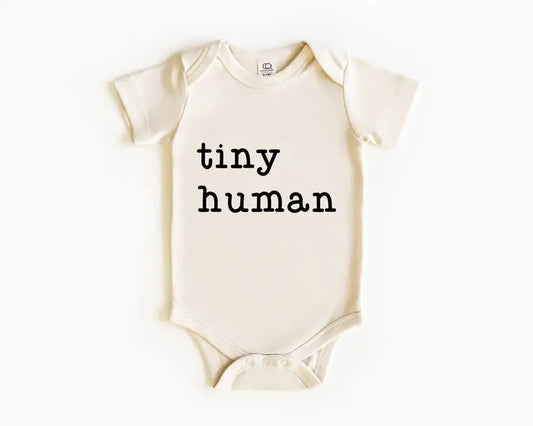 Tiny Human Baby Bodysuit | Gender Neutral Baby Shower Gifts