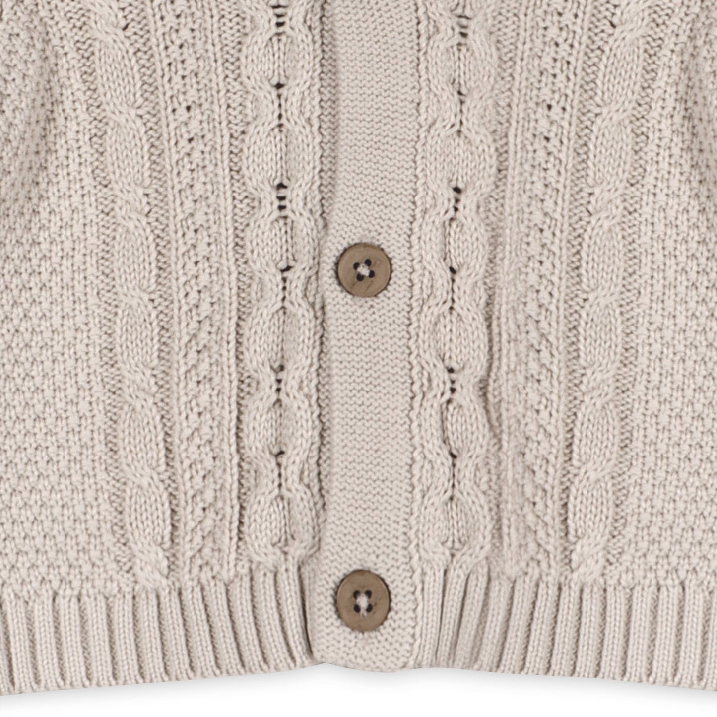 Shawl Collar Cable Knit Baby Cardigan Sweater (Organic)