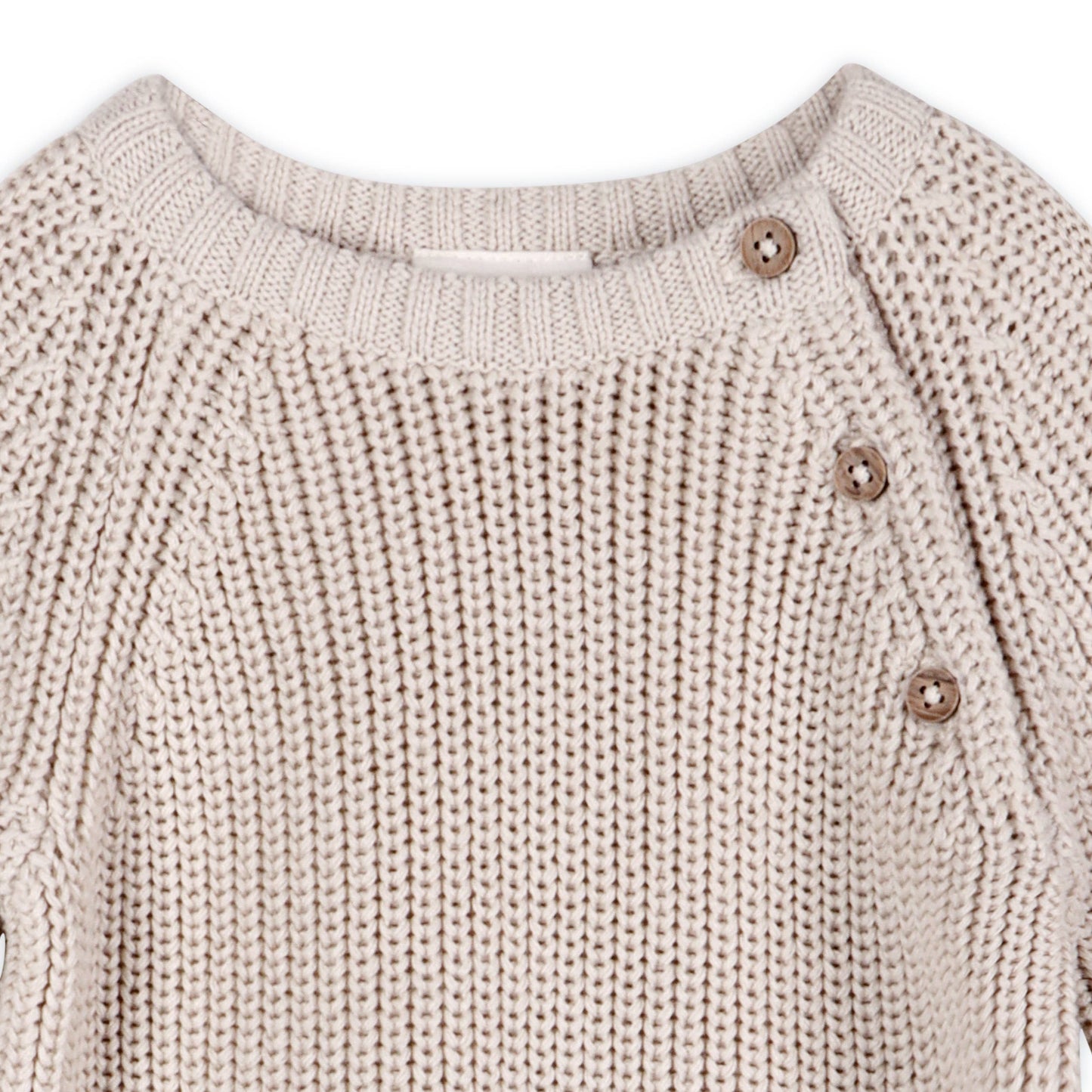 Classic Chunky Knit Baby Pullover Sweater (Organic Cotton)