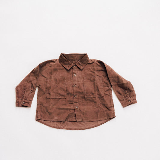 Cocoa Brown Corduroy Jacket - Kids