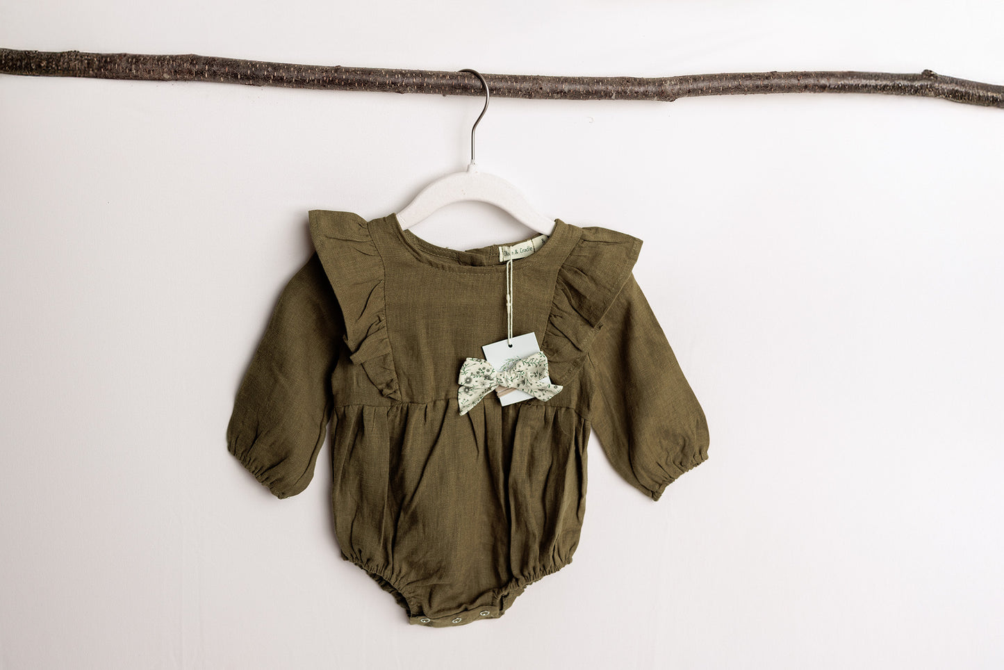 Gabriella Longsleeve Romper with Bow