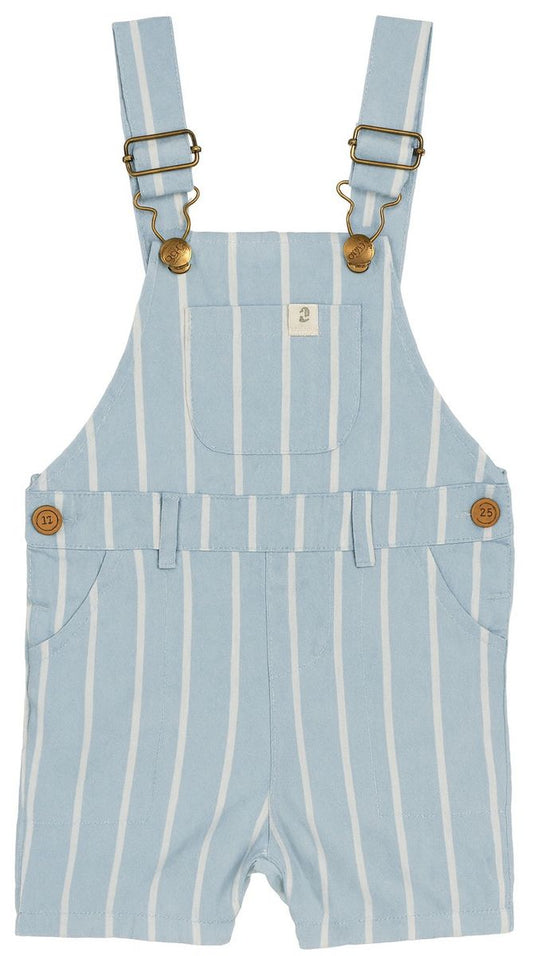 Galleon Pale Chambray Stripe Woven Overalls