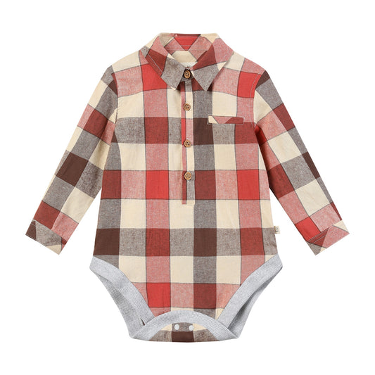 Rust JASPER Woven Onesie