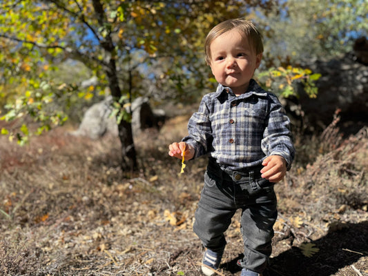Plaid JASPER Woven Onesie
