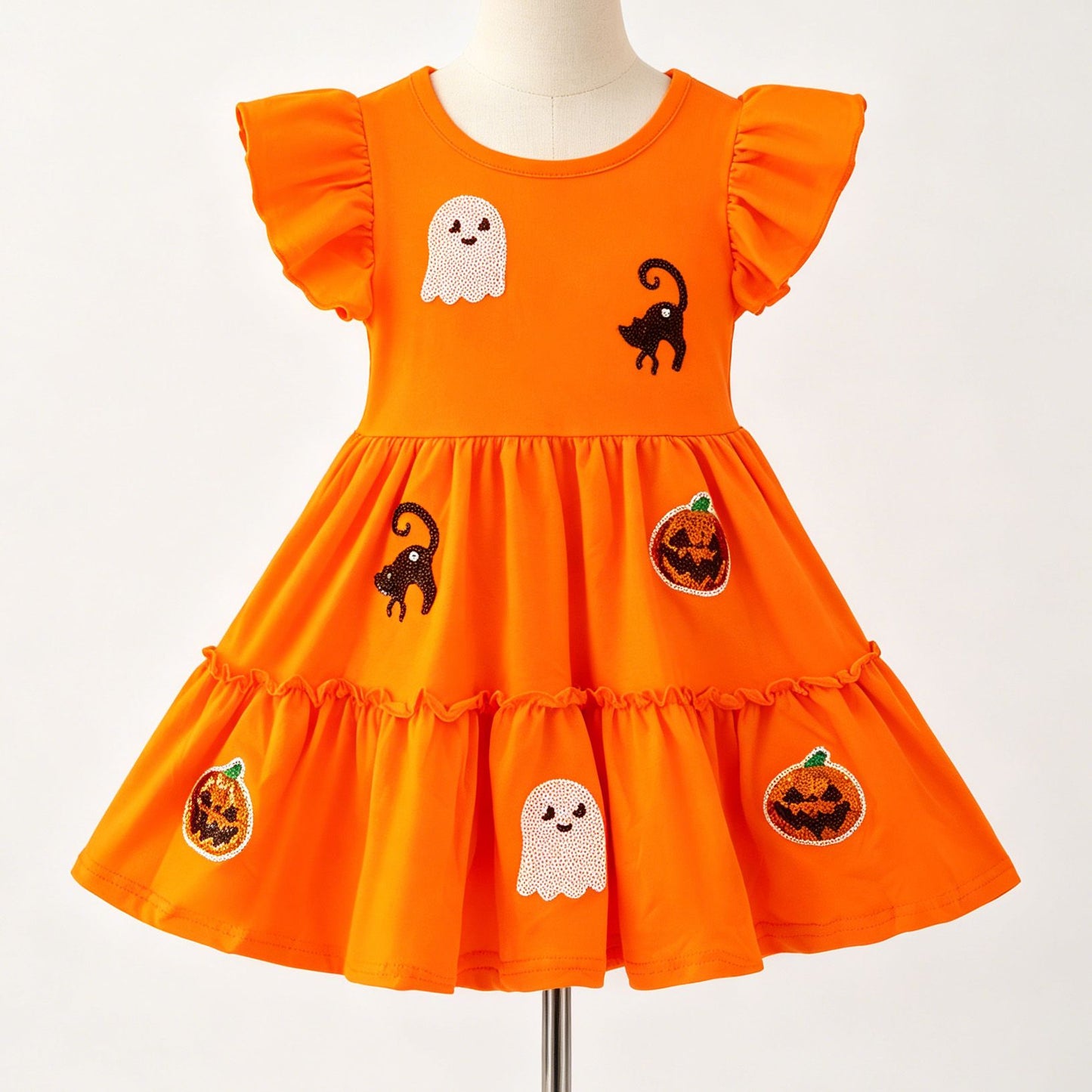 Halloween Sequin Girls Dress