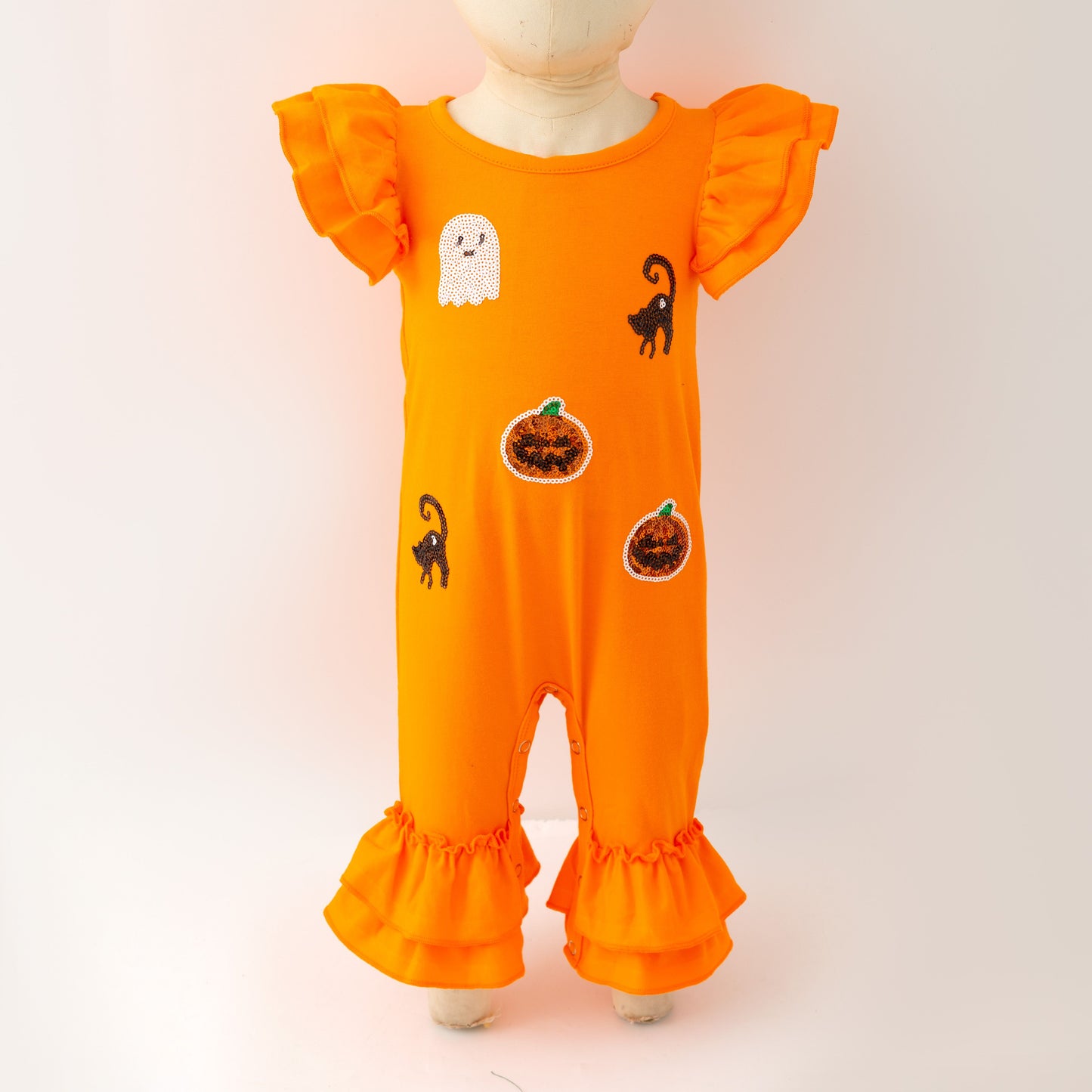 Halloween Sequin Baby Romper