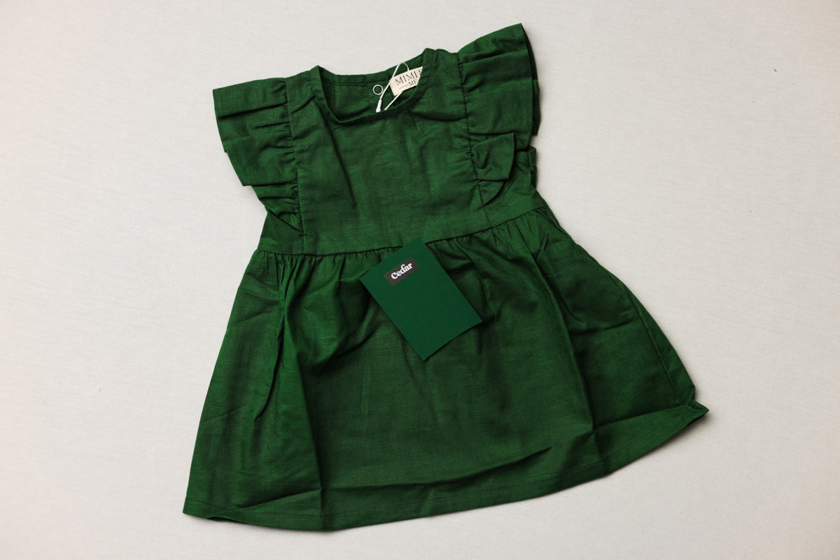 The Holly Dress -Forest Green-Organic Linen sleeveless dress