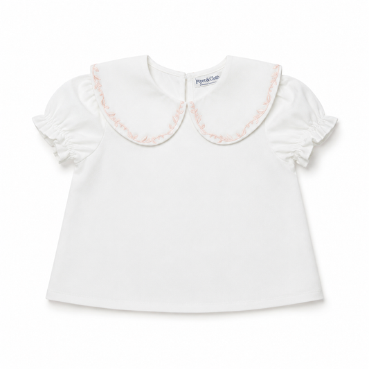 Emmeline Blouse – Blush Embroidery