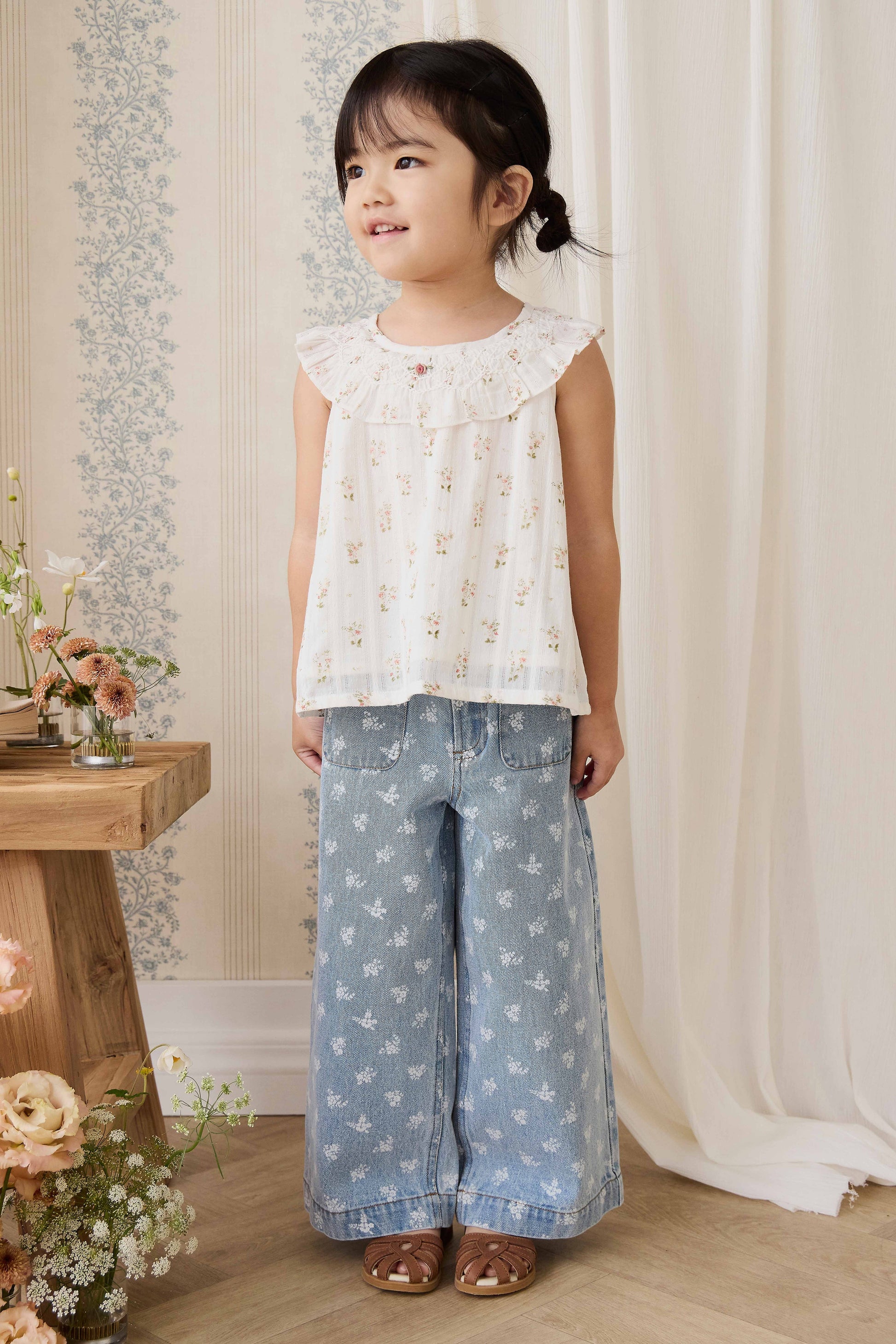 Organic Cotton Saylor Top - Josepha Egret by Jamie Kay