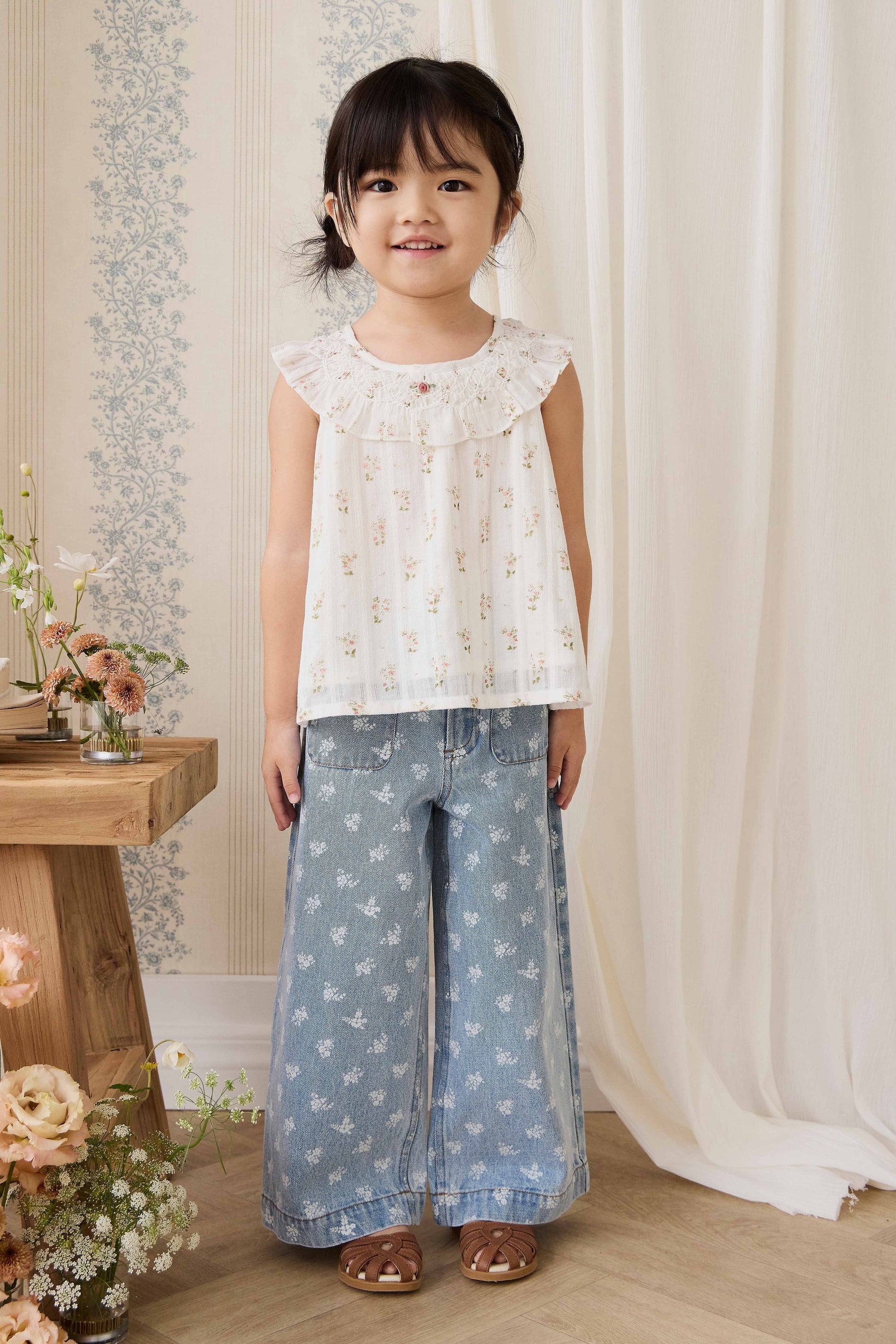 Organic Cotton Saylor Top - Josepha Egret by Jamie Kay