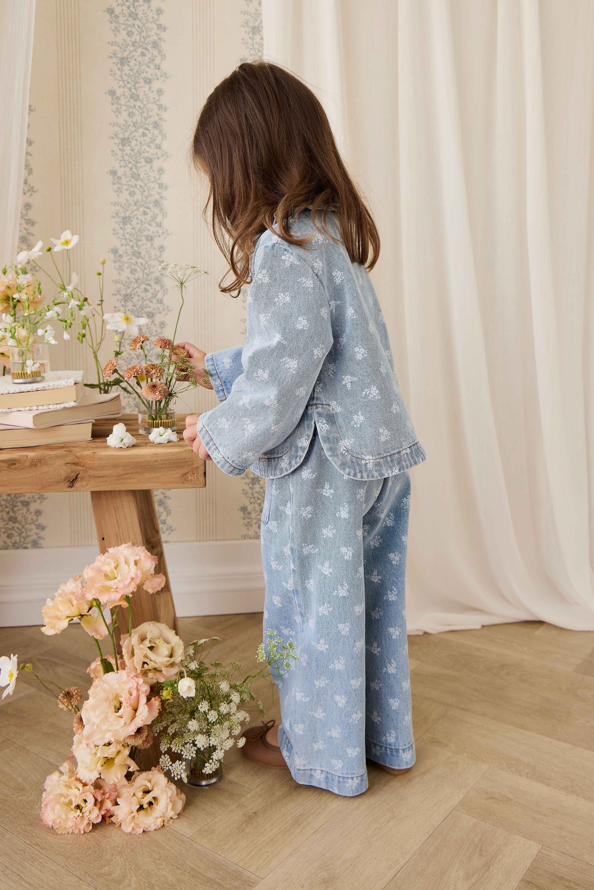 Theodora Pant - Tully Floral Denim by Jamie Kay