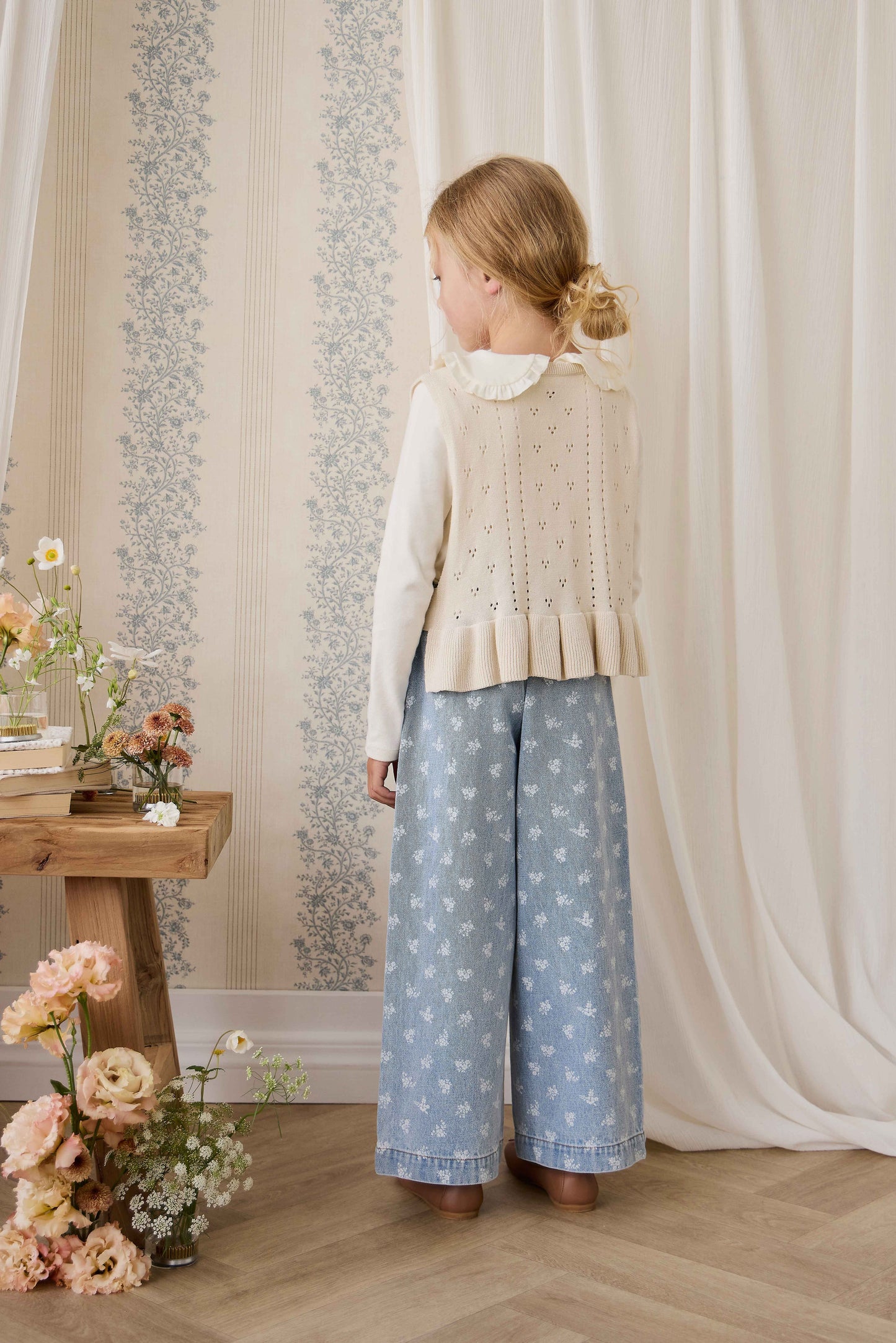 Theodora Pant - Tully Floral Denim by Jamie Kay
