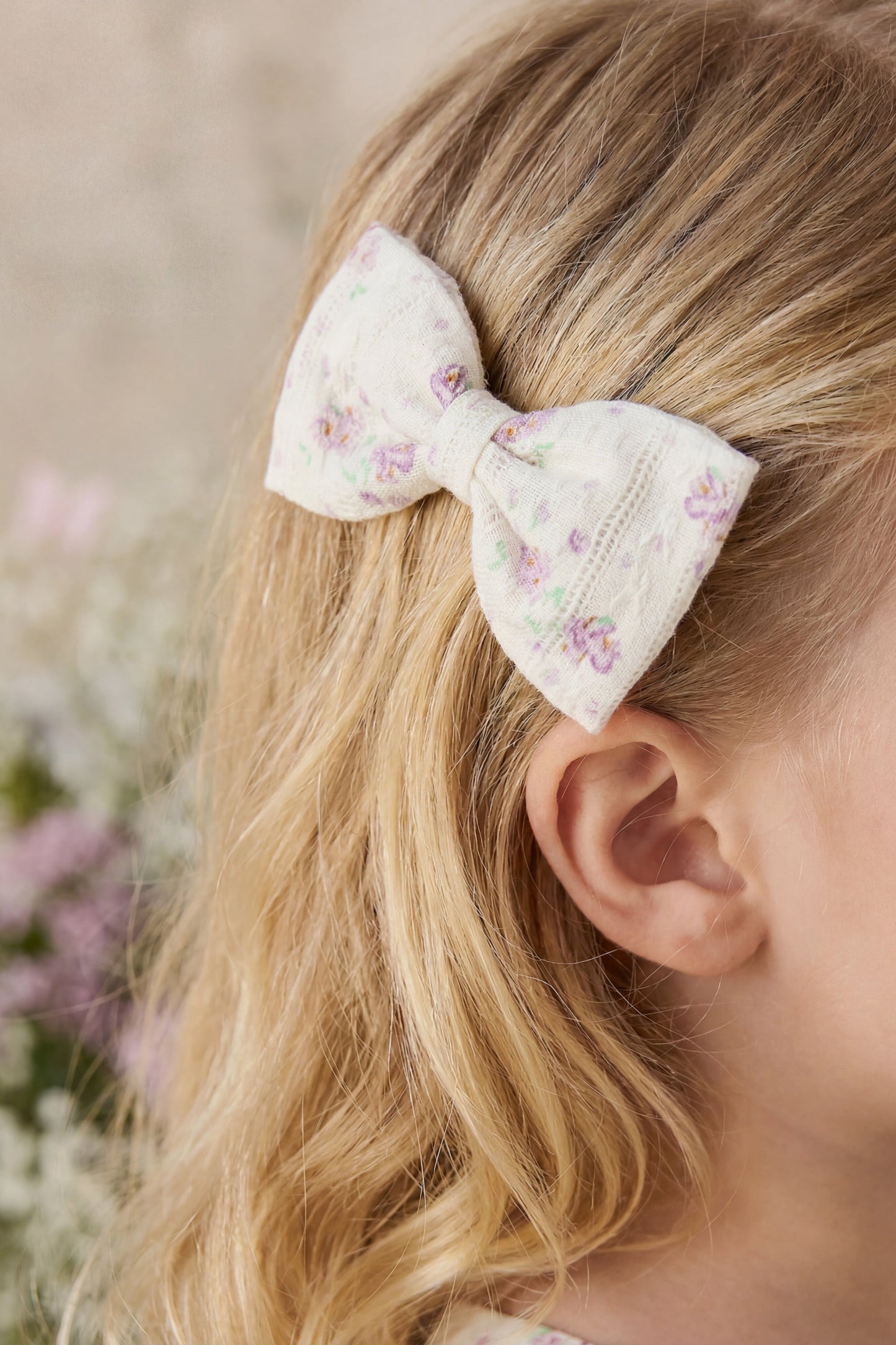 Organic Cotton Desiree Bow - Molly Lilac by Jamie Kay