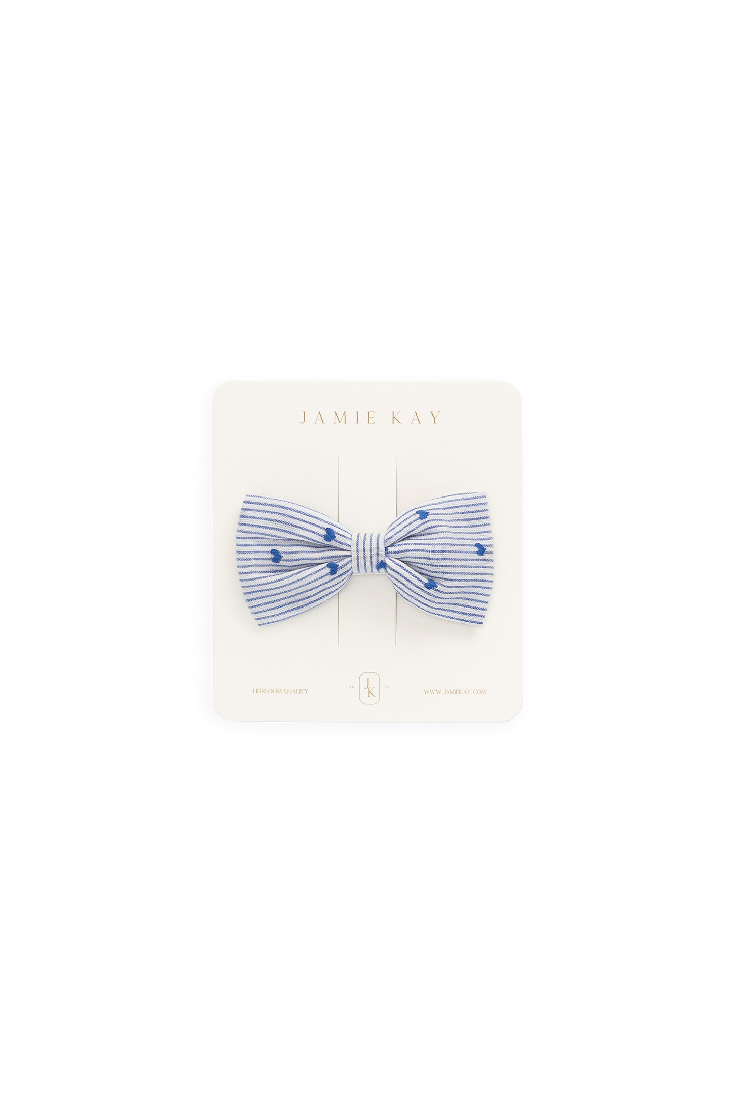 Organic Cotton Desiree Bow - Mon Amour Stripe Indigo by Jamie Kay