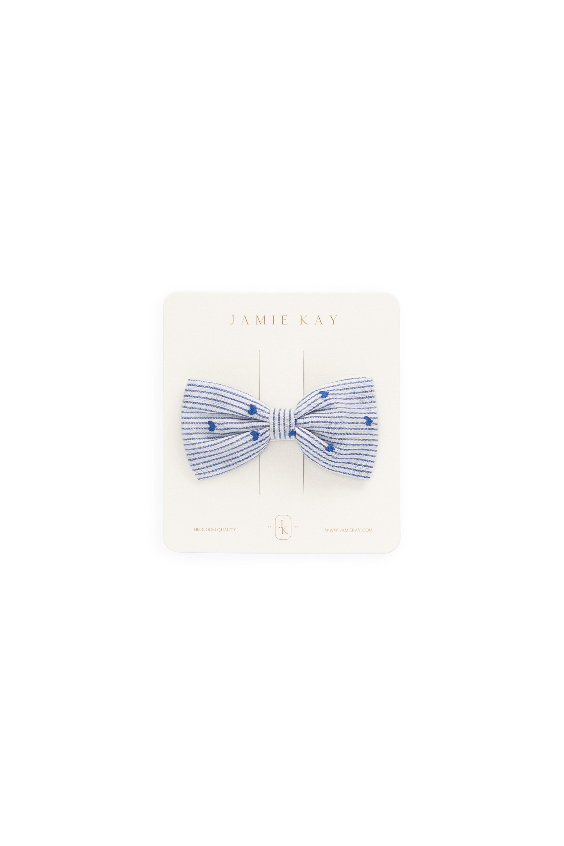 Organic Cotton Desiree Bow - Mon Amour Stripe Indigo by Jamie Kay