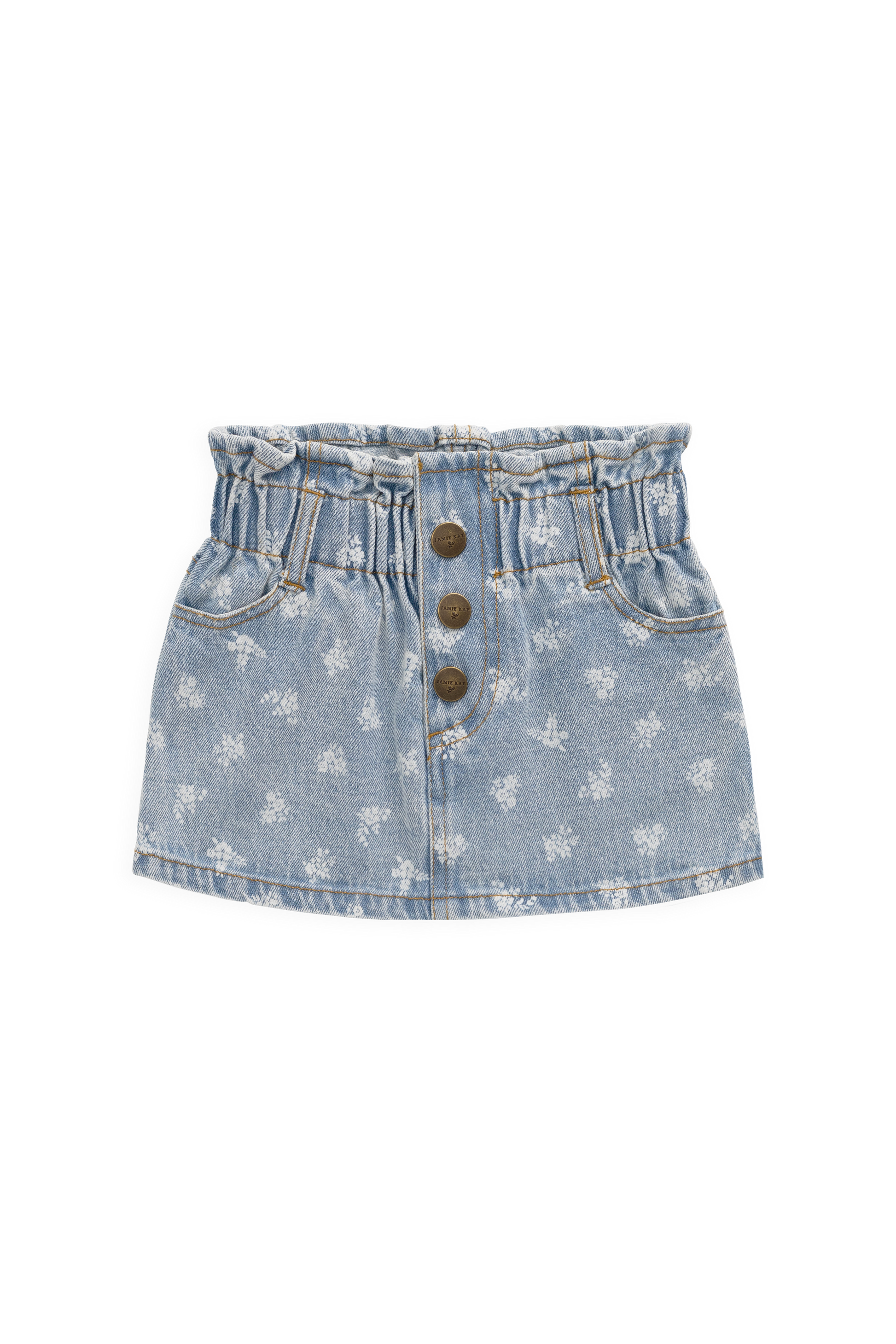 Brielle Skirt - Tully Floral Denim by Jamie Kay