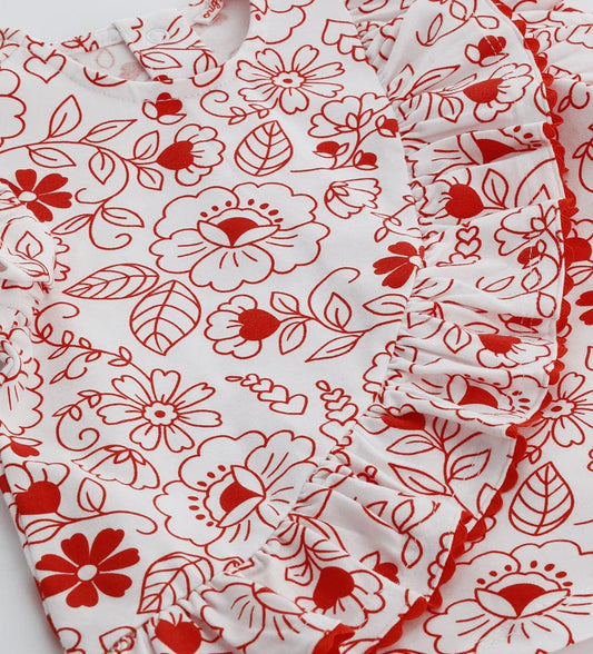 Red-White Short-Sleeved T-Shirt